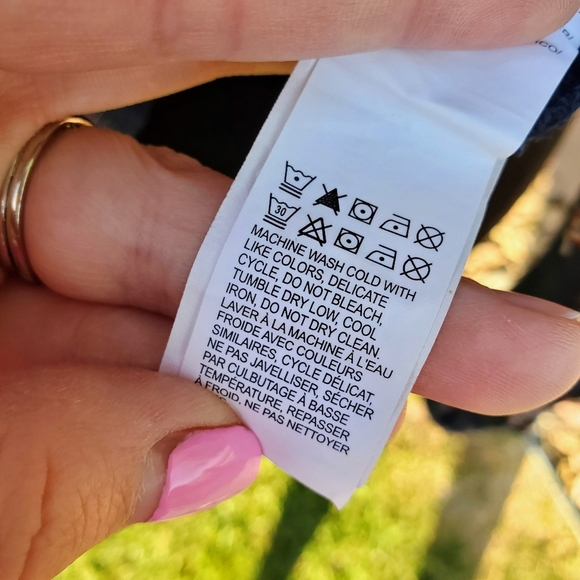 Lucky Brand Floral Blue Lace Up Tassle Tie Long Sleeve Top Women's Size XS EUC - Picture 2 of 16